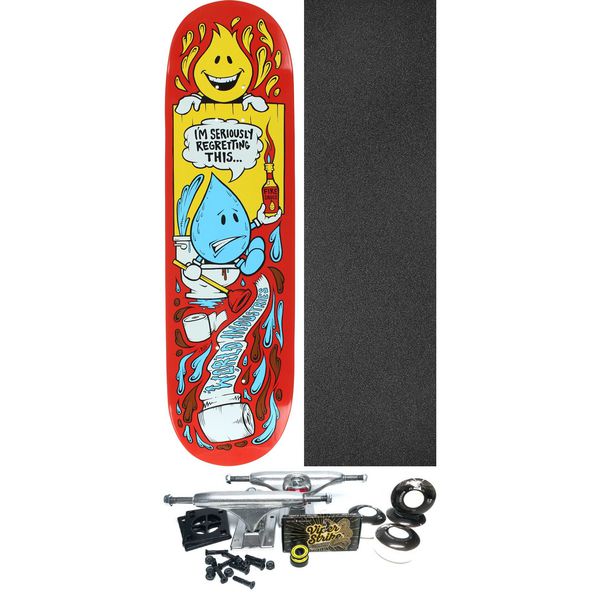 World Industries Skateboards Wet Willy Regrets Skateboard Deck - 8.3" x 32" - Complete Skateboard Bundle